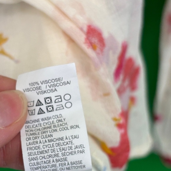 Lucky Brand White Cream Long Sleeve Blouse with Tie Front - Picture 4 of 4